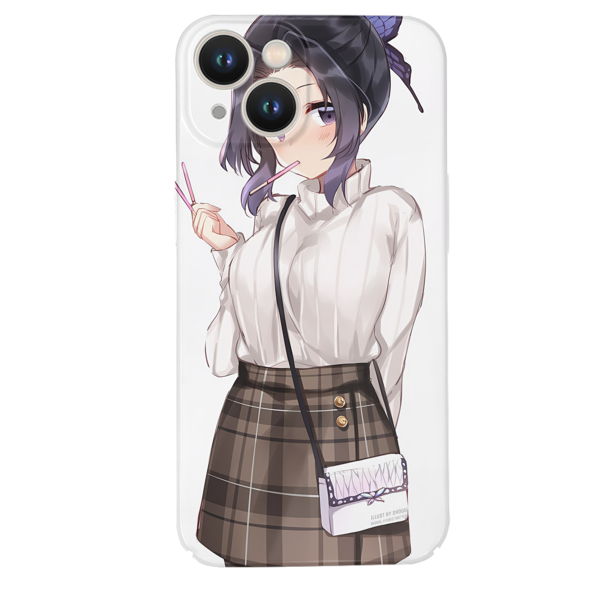 （画像用） 鬼滅の刃（きめつのやいば）蟲柱-胡蝶 しのぶ／こちょう しのぶ Kochou Shinobu 【iPhone 14シリーズ対応】ハードケース